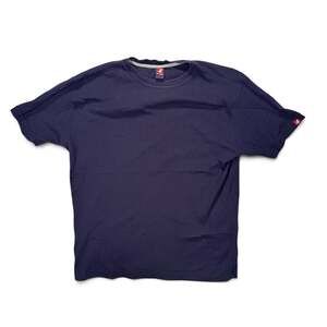 Ferruche Vintage Navy Blue Ribbed Short Sleeve Crewneck T-Shirt Sz. Large